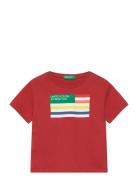 T-Shirt Tops T-Kortærmet Skjorte Red United Colors Of Benetton