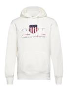 Reg Archive Shield Hoodie Tops Sweatshirts & Hoodies Hoodies White GAN...