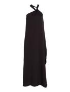 High Shine Knot Ankle Dress Maxikjole Festkjole Black Calvin Klein