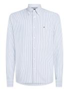 Heritage Oxford Stripe Rf Shirt Tops Shirts Casual Blue Tommy Hilfiger