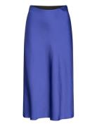 Yaspastella Hw Midi Skirt - Noos Knælang Nederdel Blue YAS