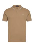 Twin Tipped Fp Shirt Tops Polos Short-sleeved Beige Fred Perry