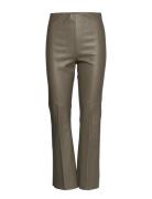 Slkaylee Pu Kickflare Pants Bottoms Trousers Leather Leggings-Bukser G...