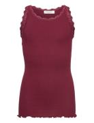 Rkbeatha Sl Strap Lace Top Tops T-shirts Sleeveless Burgundy Rosemunde...