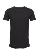 Konrad Slub S/S Tee Tops T-Kortærmet Skjorte Black Gabba