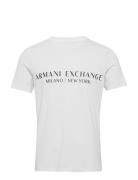 T-Shirt Tops T-Kortærmet Skjorte White Armani Exchange