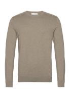 Slhberg Crew Neck Noos Tops Knitwear Round Necks Khaki Green Selected ...