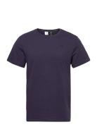 Base-S R T S\S Tops T-Kortærmet Skjorte Navy G-Star RAW