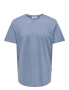 Onsmatt Longy Ss Tee Noos Tops T-Kortærmet Skjorte Grey ONLY & SONS