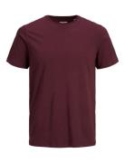 Jjeorganic Basic Tee Ss O-Neck Noos Tops T-Kortærmet Skjorte Burgundy ...