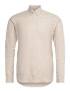 Yarn Dyed Oxford Superflex Shirt Tops Shirts Casual Cream Lindbergh