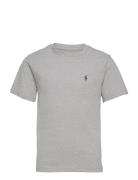 Cotton Jersey Crewneck Tee Tops T-Kortærmet Skjorte Grey Ralph Lauren ...