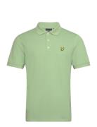 Plain Polo Shirt Tops Polos Short-sleeved Green Lyle & Scott