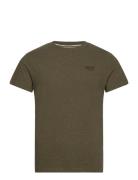 Essential Logo Emb Tee Tops T-Kortærmet Skjorte Green Superdry