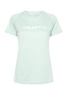 Core Unify Logo Tee W Sport T-shirts & Tops Short-sleeved Green Craft