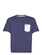 Contrast Pocket T-Shirt Tops T-Kortærmet Skjorte Blue Lyle & Scott