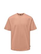 Onsfred Life Rlx Ss Tee Noos Tops T-Kortærmet Skjorte Cream ONLY & SON...