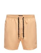 Onsted Life Swim Short Gw 1832 Badeshorts Orange ONLY & SONS