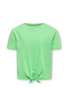 Kogmay S/S Knot Top Jrs Tops T-Kortærmet Skjorte Green Kids Only