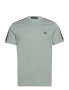 Contrast Tape Ringer Tee Tops T-Kortærmet Skjorte Grey Fred Perry