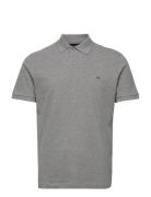 Slhdante Ss Polo Noos Tops Polos Short-sleeved Grey Selected Homme