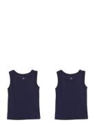 Rib Jersey 2-Pack Tank-Tops Night & Underwear Underwear Tops Navy Cope...