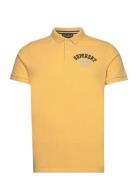 Vintage Superstate Polo Tops Polos Short-sleeved Yellow Superdry