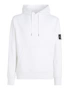 Badge Hoodie Tops Sweatshirts & Hoodies Hoodies White Calvin Klein Jea...