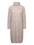 Cubrava Rollneck Dress Knælang Kjole Beige Culture