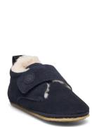 Taj Wool Indoor Shoe Slippers Hjemmesko Navy Wheat