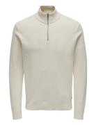 Onsphil Reg 12 Struc Half Zip Knit Noos Tops Knitwear Half Zip Jumpers...