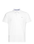 Reg Contrast Pique Ss Polo Tops Polos Short-sleeved White GANT