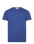 Slim Shield Ss T-Shirt Tops T-Kortærmet Skjorte Blue GANT