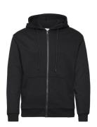 Jjebradley Sweat Zip Hood Noos Tops Sweatshirts & Hoodies Hoodies Blac...