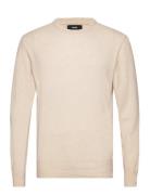 Eco Wool Karsten Knit Tops Knitwear Round Necks Cream Mads Nørgaard