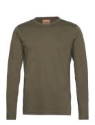 Mmgperry Ls O-Neck Tee Tops T-Langærmet Skjorte Khaki Green Mos Mosh G...