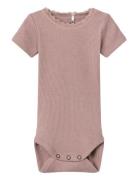 Nbfkab Ss Body Noos Bodysuits Short-sleeved Pink Name It