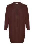 Wa-Sim Tops Knitwear Cardigans Brown Wasabiconcept