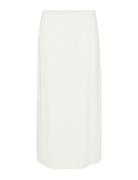 Vmmymilo Hw 7/8 Skirt Wvn Ga Knælang Nederdel White Vero Moda