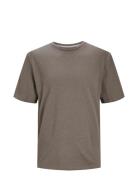 Jprcc Soft Linen Blend Ss Tee Tops T-Kortærmet Skjorte Brown Jack & J ...