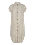 Byfalakka Ss Shirt Dress - Knælang Kjole Beige B.young