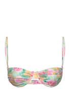 Ruched Bikini Bra Swimwear Bikinis Bikini Tops Wired Bikinitops Multi/...