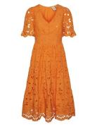 Yaskanikka 2/4 Midi Dress Knælang Kjole Orange YAS