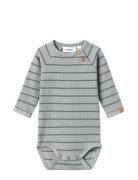 Nbmkail Ls Slim Body Lil Noos Bodies Long-sleeved Grey Lil'Atelier