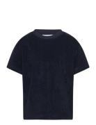 Grhasselt Terry Tee Tops T-Kortærmet Skjorte Navy Grunt