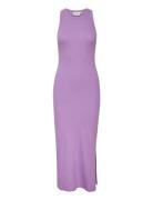 Drewgz Sl Long Dress Knælang Kjole Purple Gestuz