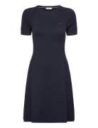 Co Jersey Stitch F&F Dress Knælang Kjole Navy Tommy Hilfiger