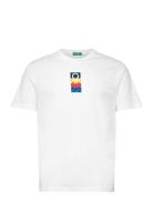 T-Shirt Tops T-Kortærmet Skjorte White United Colors Of Benetton