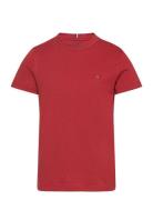 Essential Cotton Reg Tee S/S Tops T-Kortærmet Skjorte Red Tommy Hilfig...