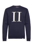 Encore Bouclé Sweatshirt Tops Sweatshirts & Hoodies Sweatshirts Navy L...